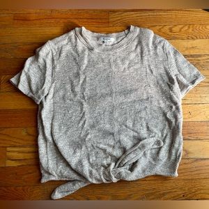 Madewell Tie front Sweater Tee - Small